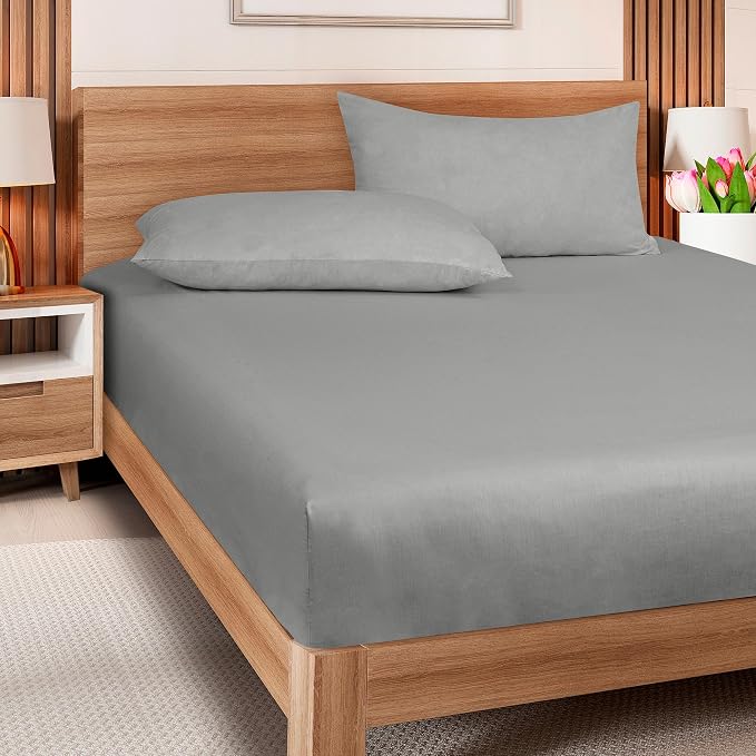 ROYALE LINENS 300 Thread Count 100% Long Staple Combed Cotton Fitted Sheet King - Image 8