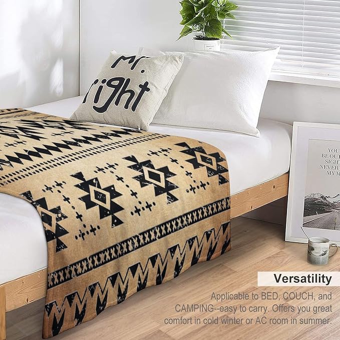 Tribal Aztec Throw Blanket, Southwestern Native Blanket, Vintage Ethnic - Image 5
