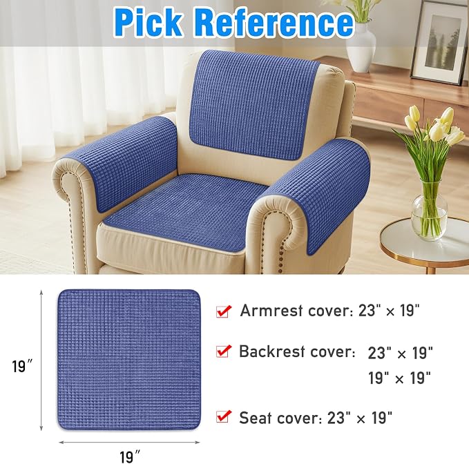 Couch Arm Covers, Sofa Arm Covers, Waterproof Armrest Cover - Image 6
