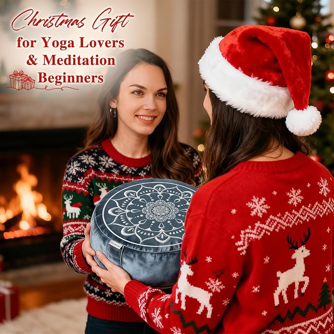 Hihealer Meditation Cushion, Traditional Tibetan Meditation Pillow Velvet Cover - Image 7