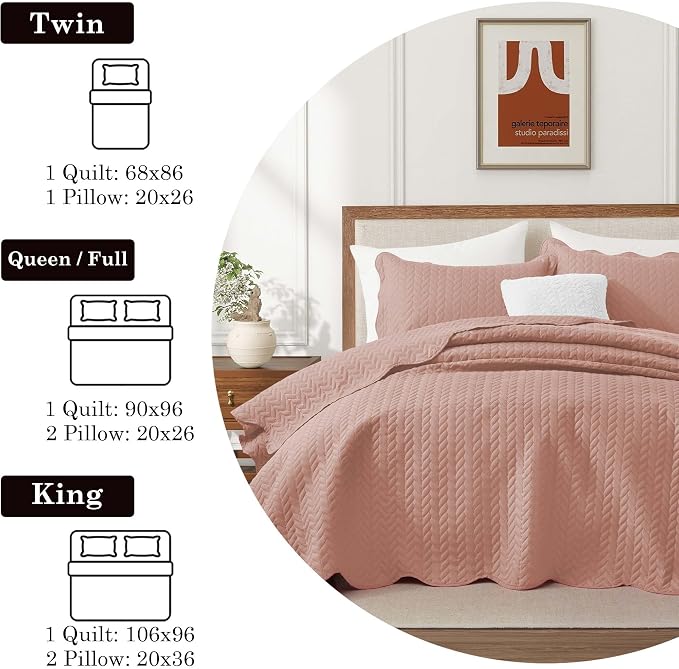 IR Imperial Rooms California King Quilt Bedding Set Size + 2 Pillow Shams - Image 5