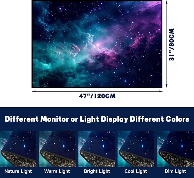 2'7" x 3'11" Galaxy Area Rug Dark Blue Outer Space Doormat - Image 2