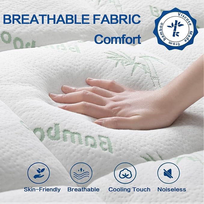 Mattress Topper Twin XL Size, Cooling Extra Thick Breathable Viscose Made from - Image 3