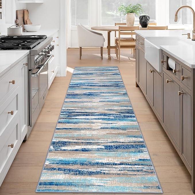 Modern Abstract Runner Rug 3x8 - Image 2