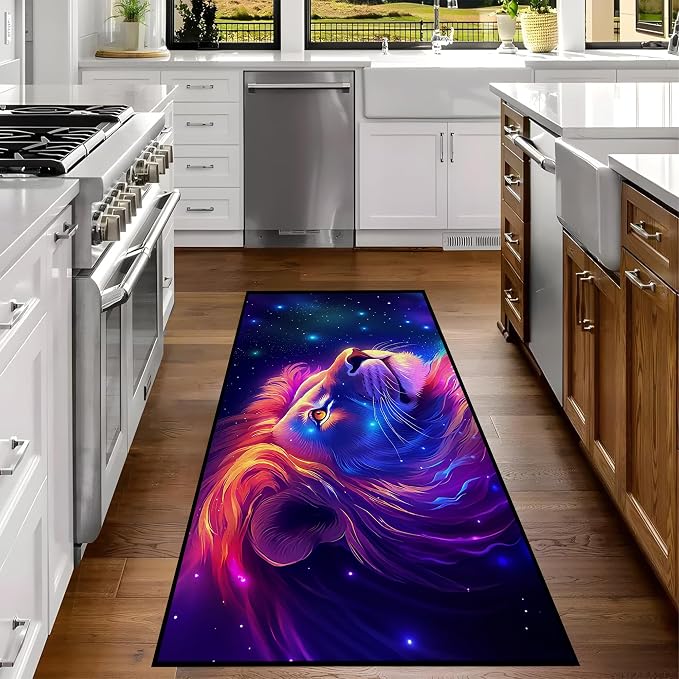 Galaxy Lion Rug 3D Fierce Lions Area Rugs - Image 7