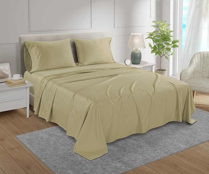 100% Cotton Bed Sheets Queen Size Bed Set, 800 Thread Count Deep Pocket Queen - Image 3