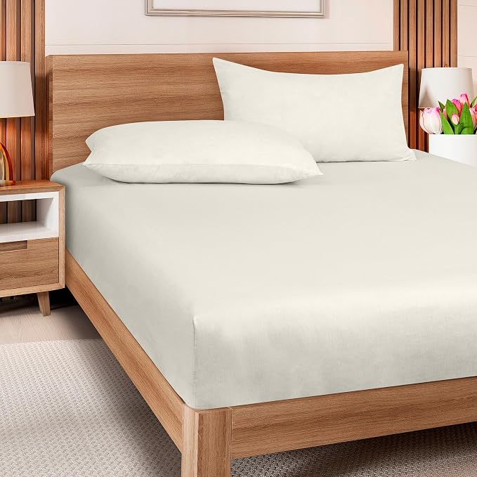 ROYALE LINENS 300 Thread Count 100% Long Staple Combed Cotton Fitted Sheet Twin - Image 8
