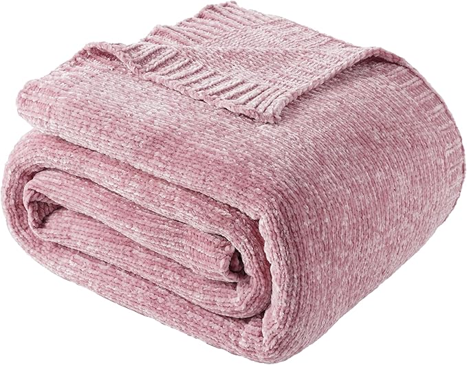 BATTILO HOME Chenille Throw Blanket by BATTILOHOME