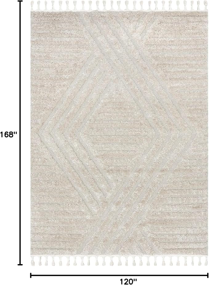 nuLOOM Risette Beige, Soft and Textured, High Traffic, Stain Resistant - Image 2
