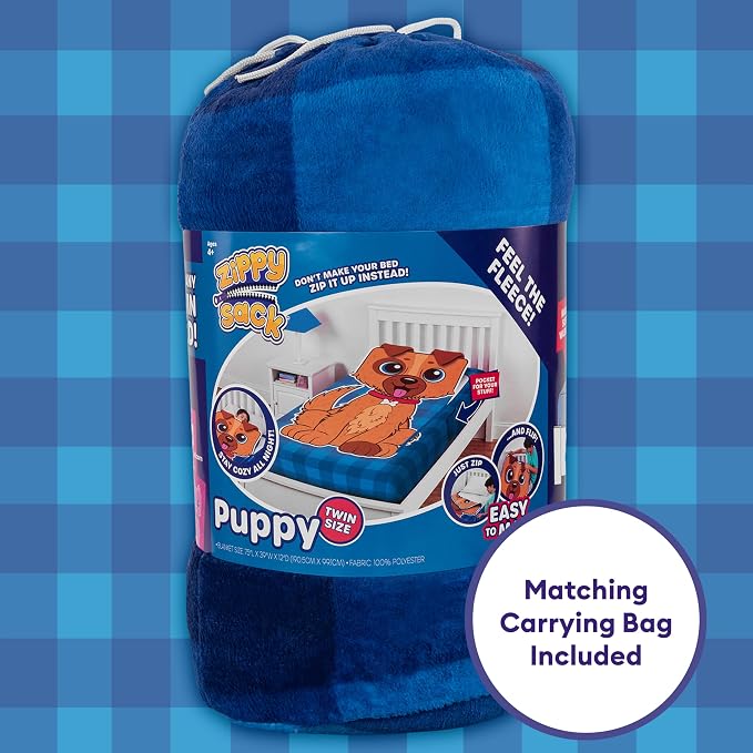 Bleacher Creatures ZippySack Twin Bed Zip-Up Bedding – Super Soft Fleece Fitted - Image 4