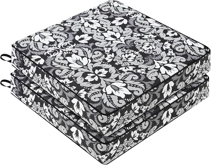 Favoyard Outdoor Chair Cushion 22 x 22 x 3 In Waterproof Pattern Fade Resistant by OutdoorFurnitureAccessories