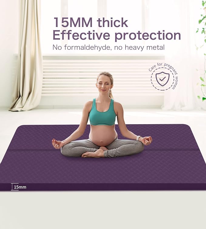 nuveti Large Exercise Mat - 15mm/20mm/30mm Thick Yoga Mat | Workout Mat - Image 7