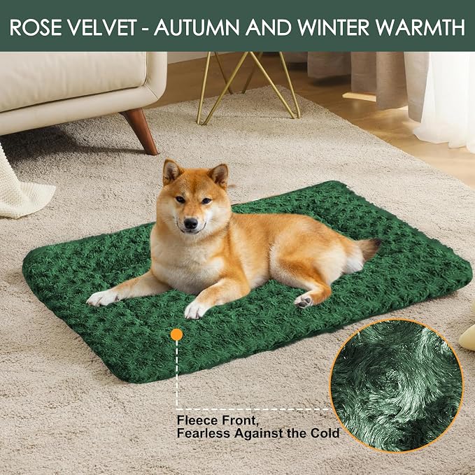 Washable Dog Bed Plush Orthopedic Outdoor Crate Mat - Image 5