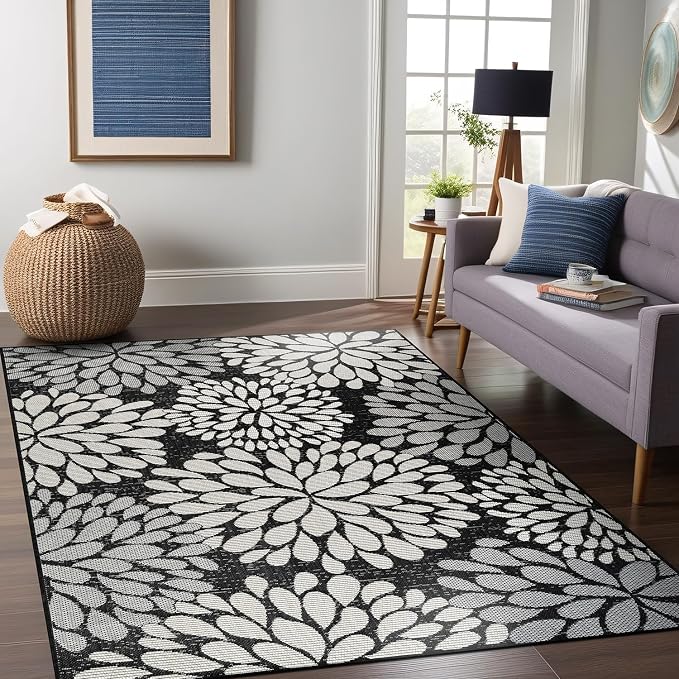 Beverly Rug Outdoor Rug 9x12 Modern Exotic Tropical Leaf Area Rugs - Image 9