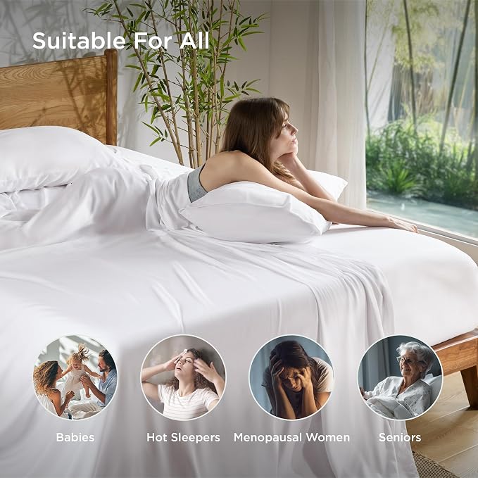 Bedsure Queen Sheet Set, Cooling Sheets - Image 6