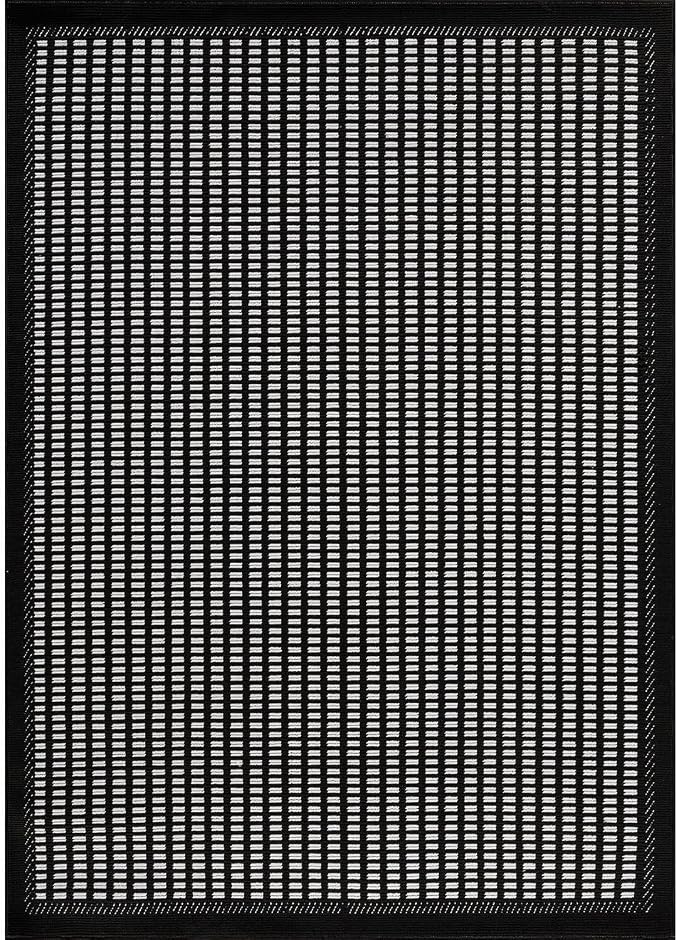 Beverly Rug Micro Loop Area Rug Black/White 8x10 Geometric Modern Luxury Zebra - Image 3