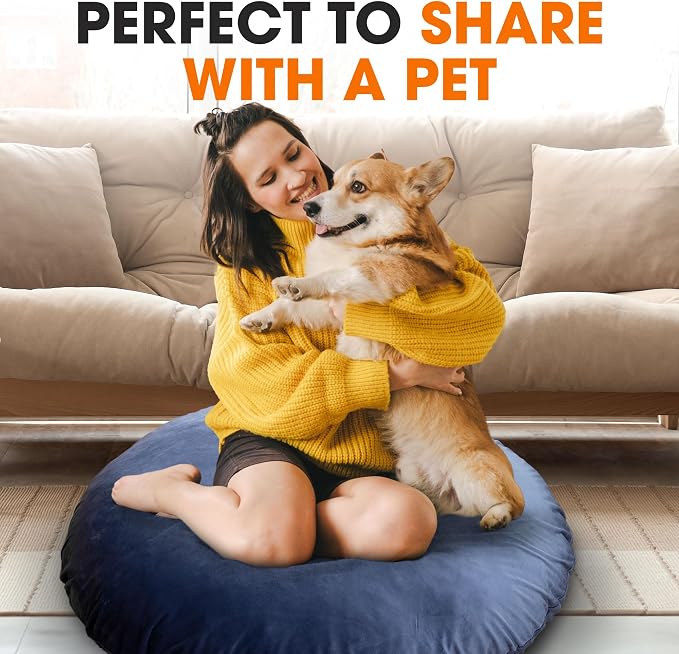 Cheer Collection Extra Large Floor Pillow, Oversized Yoga Pillow & Floor - Image 6