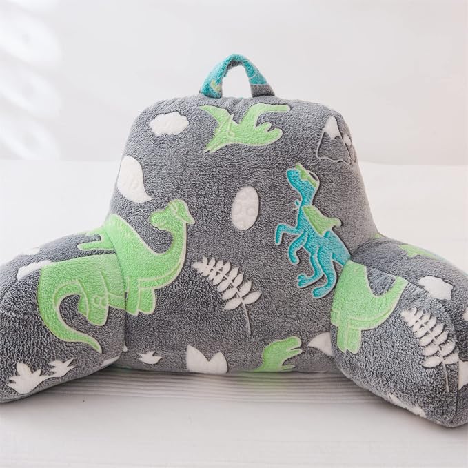 Meeting Story Glow in The Dark Green Dinosaur Luminous Reading Pillows Sparkling - Image 4