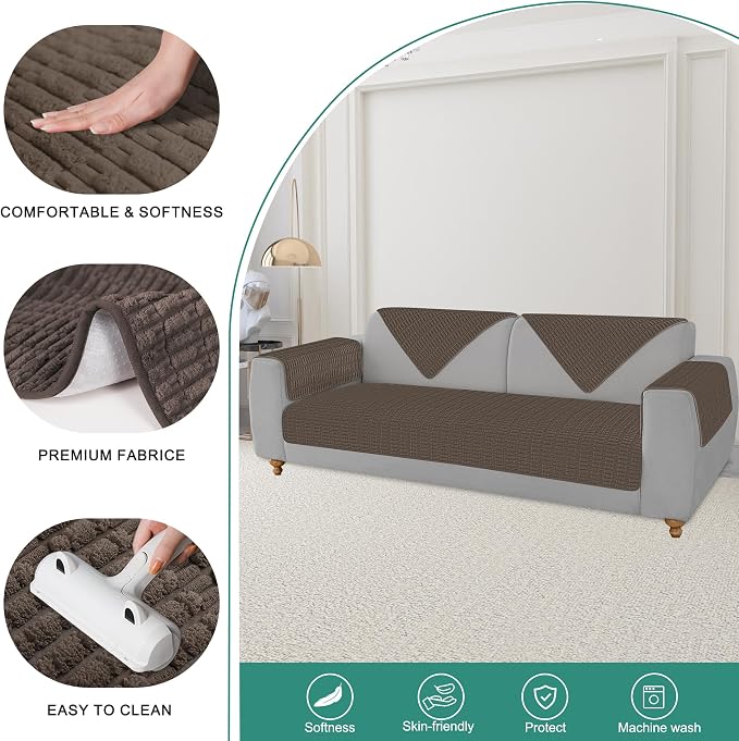 Foxdecor Couch Cover Sofa Covers Washable, Dog Bed Cover Couch Covers - Image 3