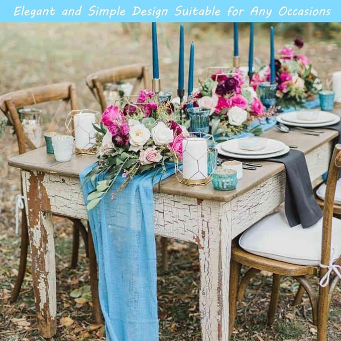 12 Pack Cheesecloth Table Runner 35x72 Inch Boho Gauze Rustic Cheese Cloth - Image 7
