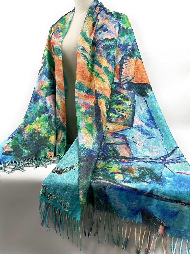 VENVSBEE Reversible Scarf Soft Large Shawl Wrap Blanket Double Sided Art Print - Image 3