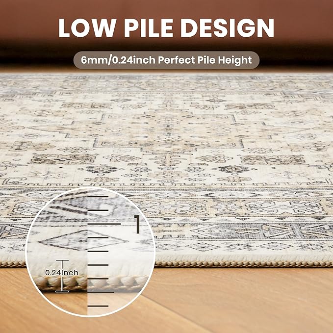 zesthome 6x9 Area Rug, Super Soft Washable Rugs - Image 7