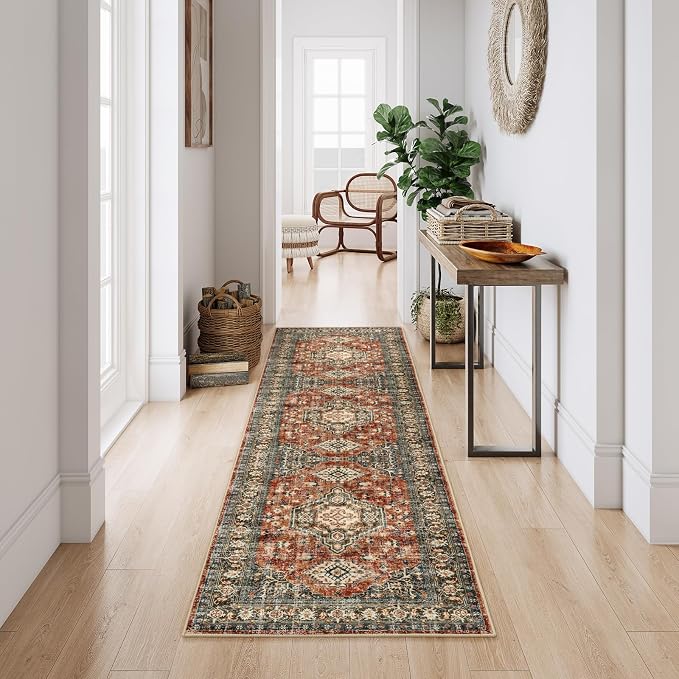 Lahome Oriental Hallway Runner Rug Non Slip, 2.5x8 Kitchen Washable Runner Soft - Image 4