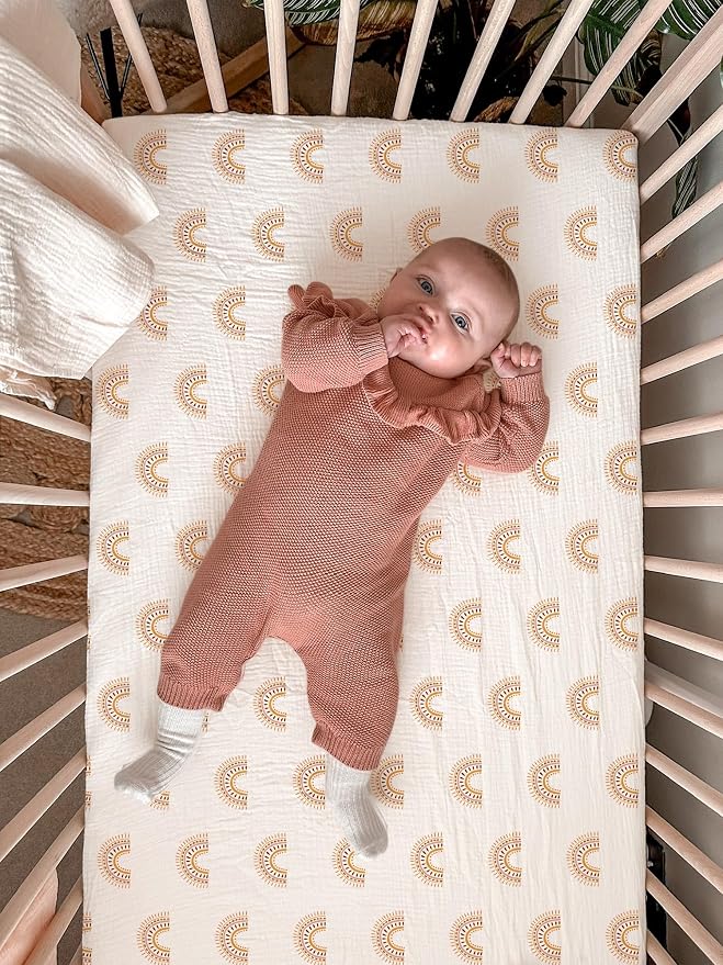 Bassinet Sheet for Baby Boy and Girl 2 Pack, Fitted Sheets for Rectangle - Image 4