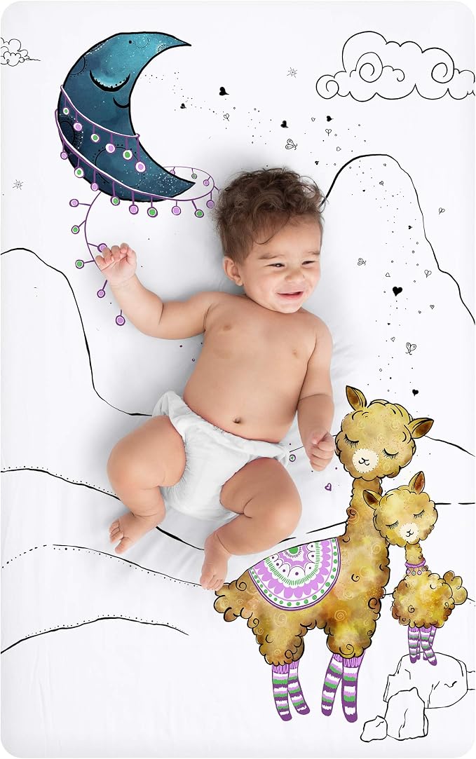 JumpOff Jo - Fitted Mini Crib Sheet by JumpOffJo