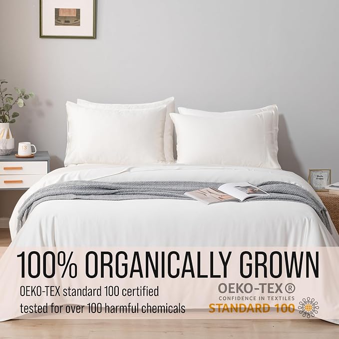 Bella Coterie 6 Piece Luxury Bamboo Viscose Split Top King Size Sheet Set | 34" - Image 5