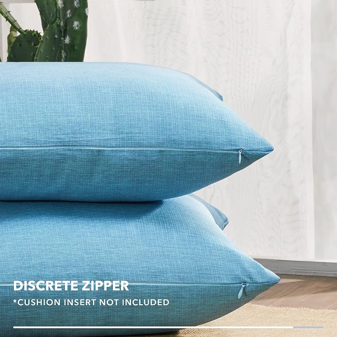 Deconovo Blank Pillow Covers Faux Linen Pillow Shams - Image 3