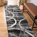 Rugshop Modern Wavy Circles Design Runner Rug, Non-Shedding Carpet by Rugshop