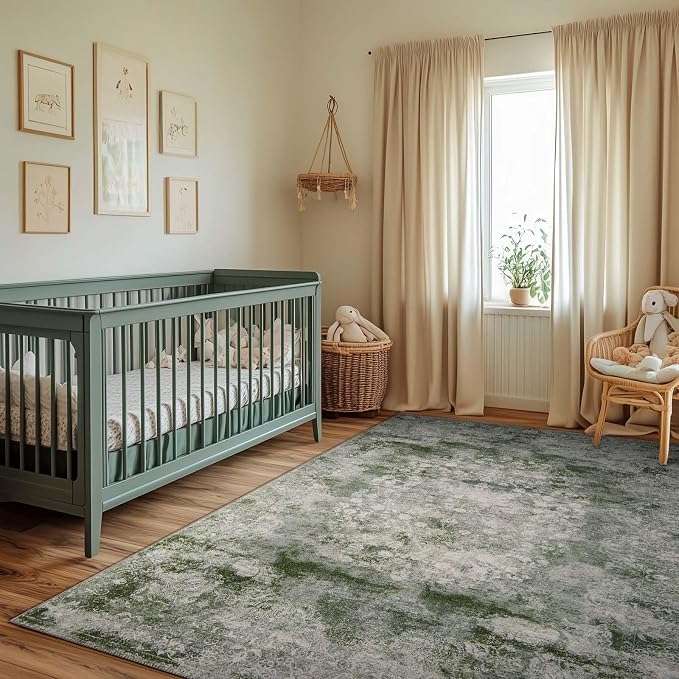 jinchan Green 5x7 Area Rugs - Image 5