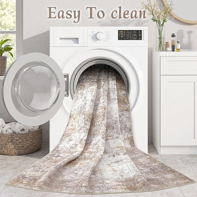 Washable 6X9 Area Rug: Modern Abstract Soft Non-Slip Indoor Rugs Home Decor - Image 5
