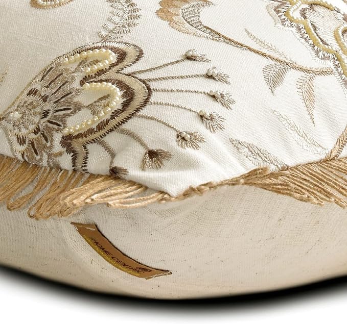 The HomeCentric King/Queen/Twin Beige Decorative Bed Runner CA King 86"x18" Bed - Image 7