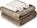 Heat Blanket 90”x100” King Size-Dual Control, Soft Flannel & Sherpa Electric by Unknown