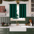 BGment Emerald Green Blackout Kitchen Curtains 45 Inch Length by BGment
