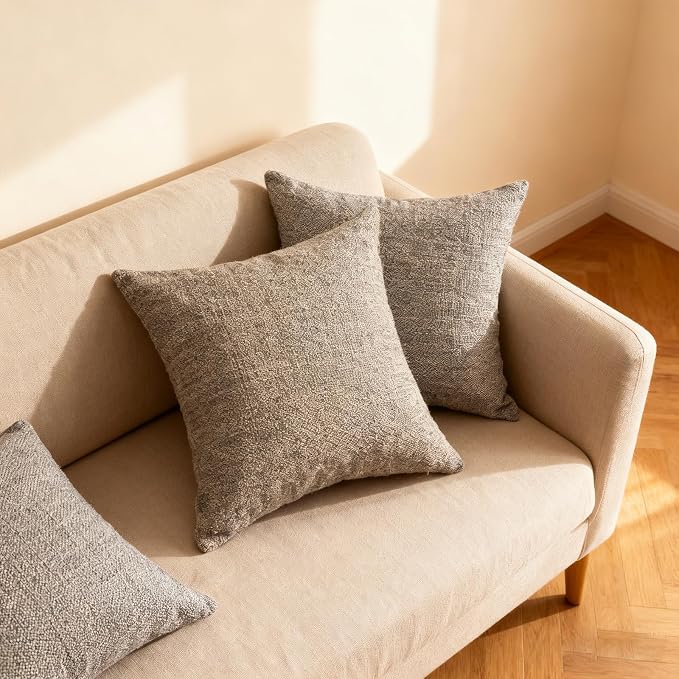 Throw Couch Pillow with Insert 18x18 Inches Set of 2 Square, Cute Modern Home - Image 3