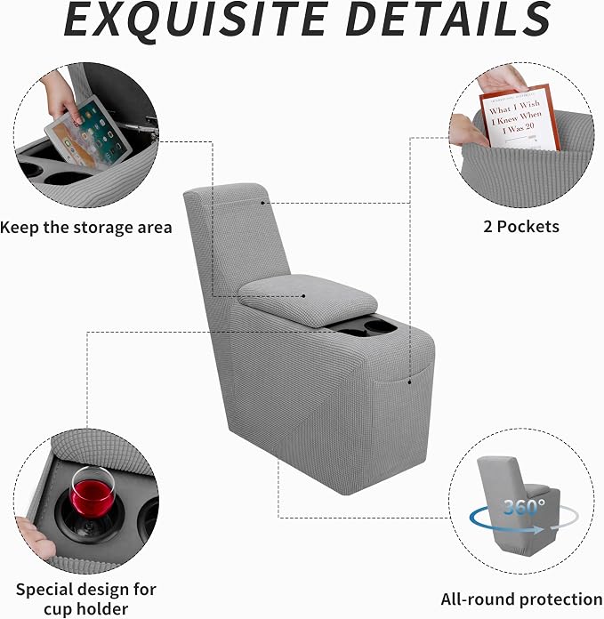 Easy-Going 2-Piece Recliner Console Cover - Image 3
