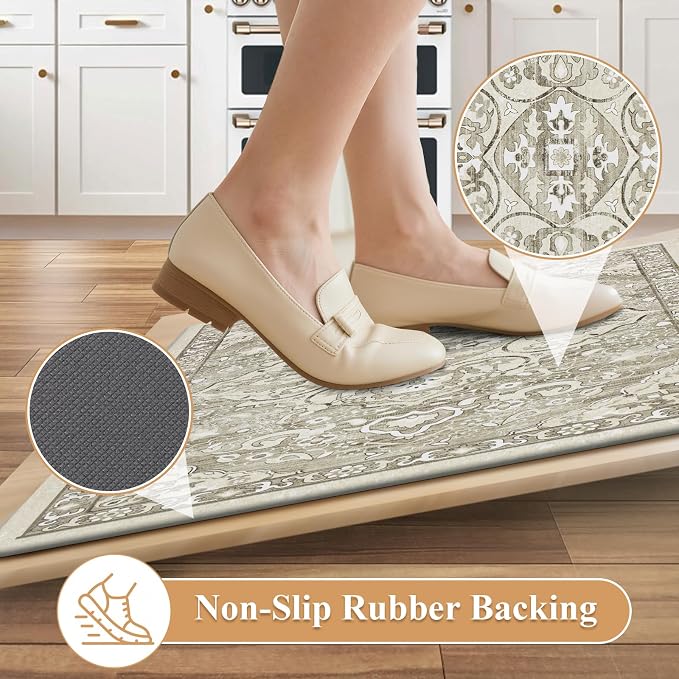 Ileading Anti Fatigue Kitchen Rugs Sets of 2 Cushioned Kitchen Mats - Image 4