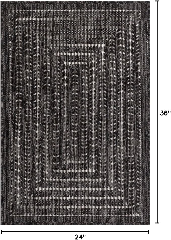 Adiva Rugs Outdoor Indoor Area Rug, Weather Resistant, Stain Resistant Floor Mat - Image 2