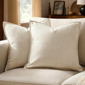 MIULEE Decorative Pillow Covers 20x20, 2 Pack Boho Farmhouse Neutral Throw by MIULEE