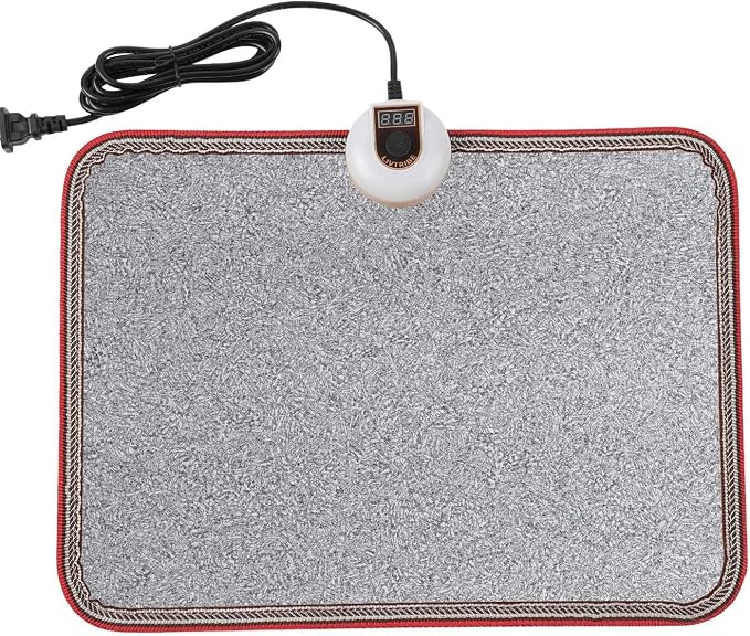 AC 110V Heated Floor Mat for Foot, Electric Heated Foot Warmers for Office by Livtribe