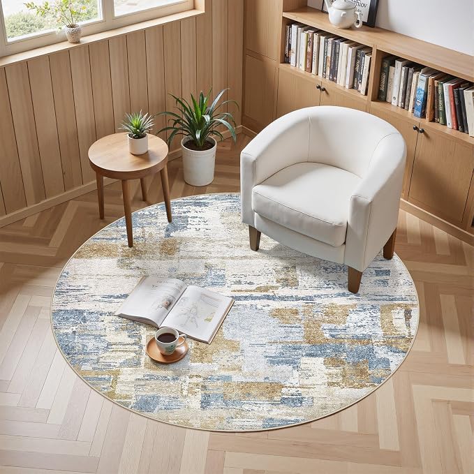 Abstract Living Room Rug 6x6 by kakania