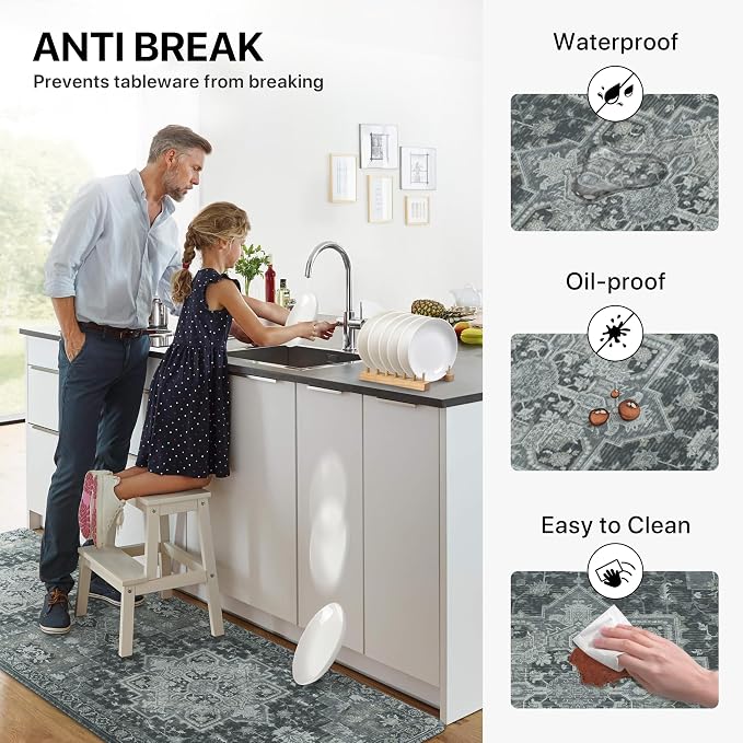 GENIMO Kitchen Mats for Floor, Washable Anti Fatigue Mat for Cushioned - Image 5