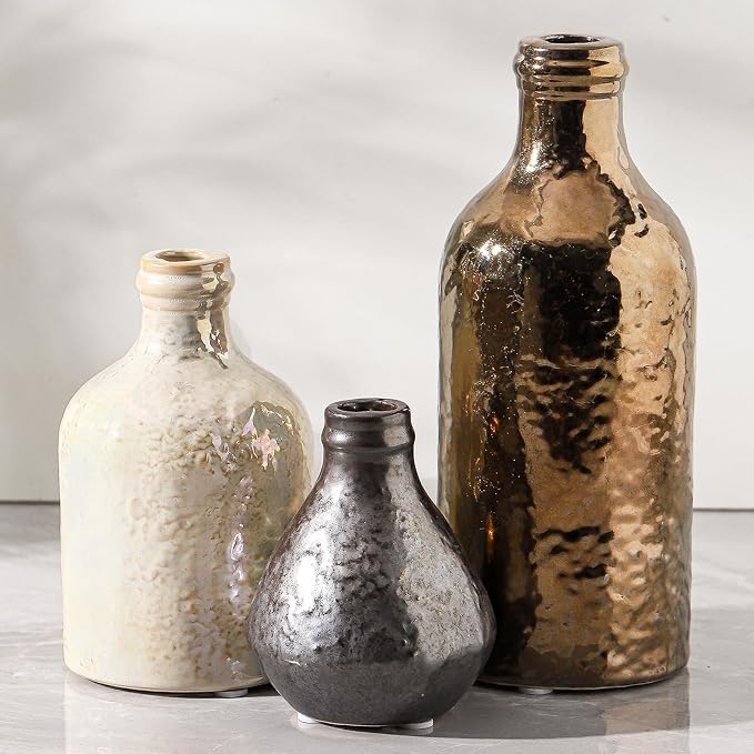 Ceramic Vase Set of 3 | Decorative Vases Home Decor | Flower Pampass Boho by ooit