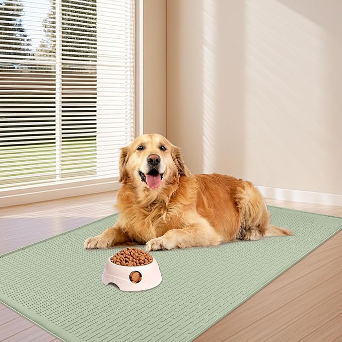 Dog Food Mat, Extra Large 34" x 22" Silicone Pet Feeding Mat - Image 7