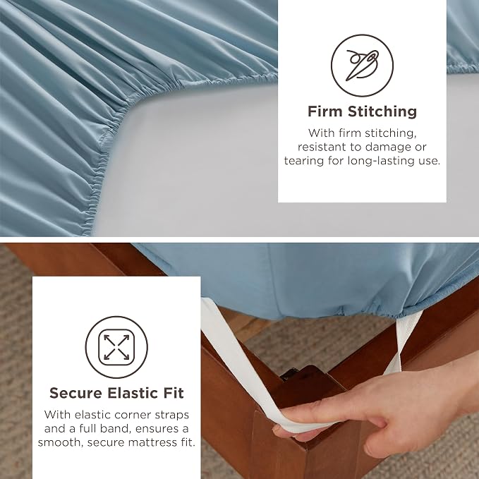 Bedsure Twin XL Sheets Dorm Bedding, GentleSoft Breathable Extra Long Twin - Image 4