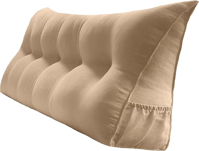 Triangular Reading Bed Rest Pillow Large Bolster Cushion Headboard Backrest by PEACHWELL