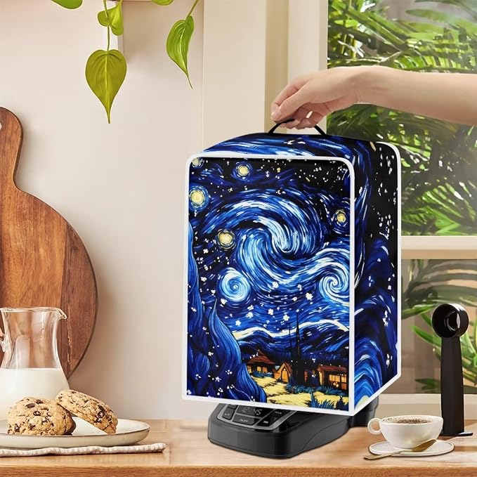 Starry Night Print Coffee Maker Cover – Dust Protection Stain Resistant - Image 4